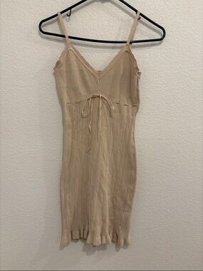 Forever 21 Beige Knit Midi Dress